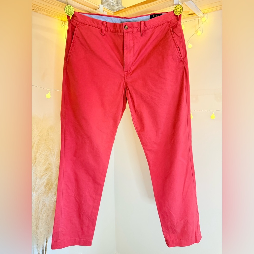 🌾‎ POLO by Ralph Lauren Men's Coral/Red Chinos